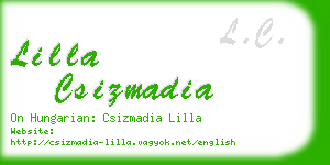 lilla csizmadia business card